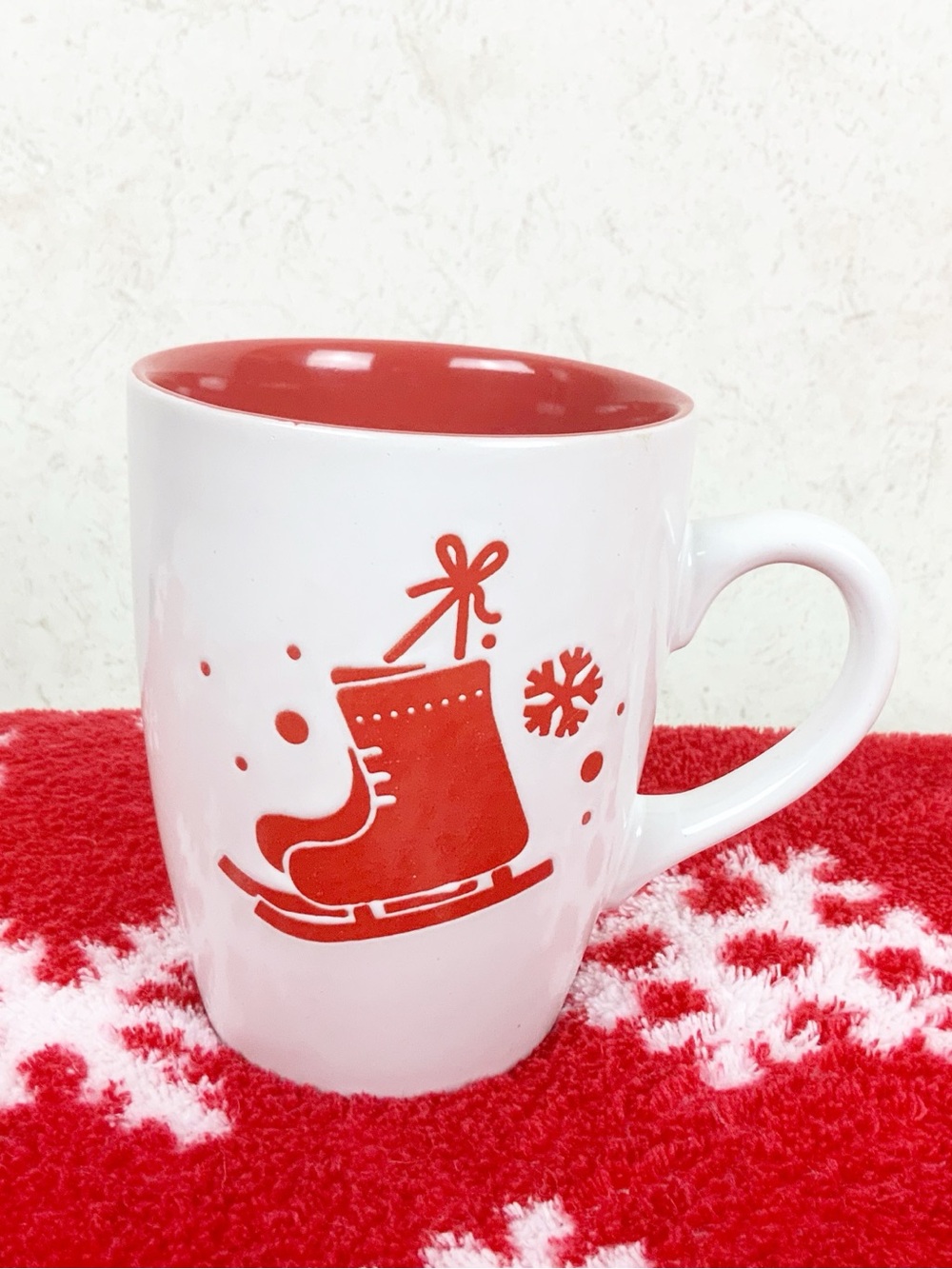 California Pantry 2020 Christmas Winter Ice Skates Coffee Mug 12 Oz Snowflake